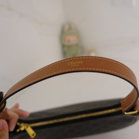 CELINE Ava bag in Triomphe canvas and calfskin - Picture 3 of 3